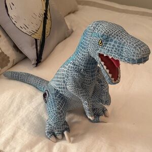 Blue Patterned Dinosaur Stuffed Animal